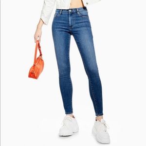 topshop Mid Blue Leigh Jeans size 25 x 30